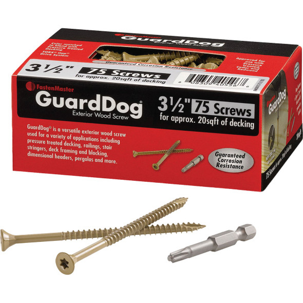 FastenMaster GuardDog 3-1/2 In. Deck Screw (75-Count) FMGD312-75