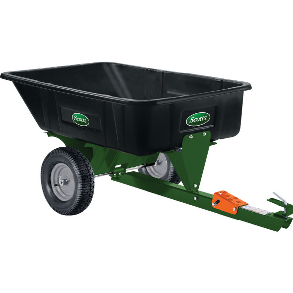 Scotts 10 Cu. Ft. Poly Swivel Tow-Behind Dump Cart PDC600