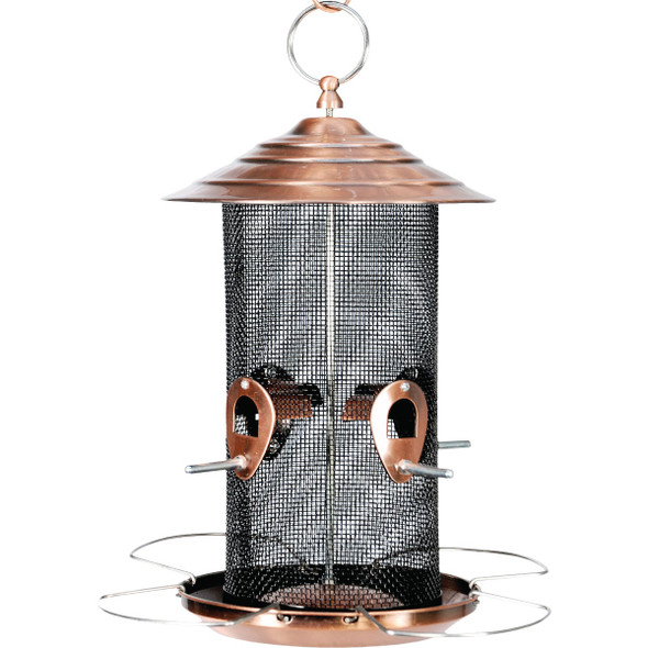 Panacea Audobon Brushed Copper Mixed Seed Bird Feeder 23838
