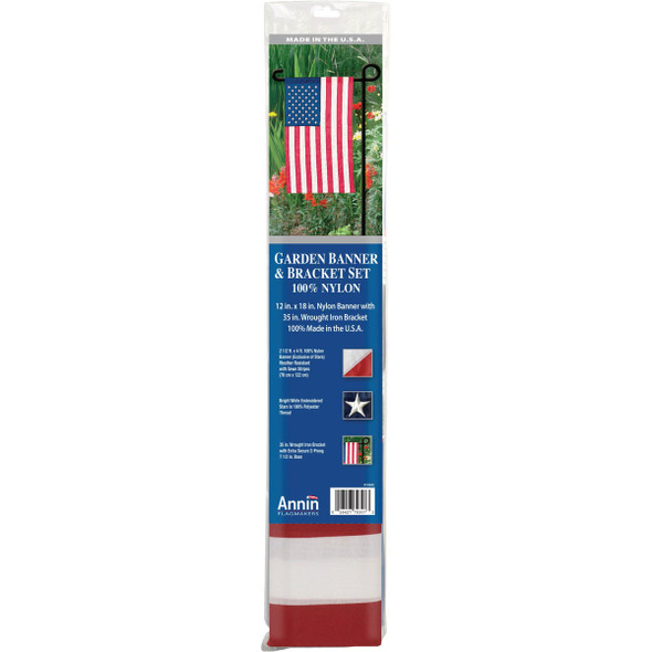 Annin 12 In. x 18 In. US Garden Banner with Bracket 251