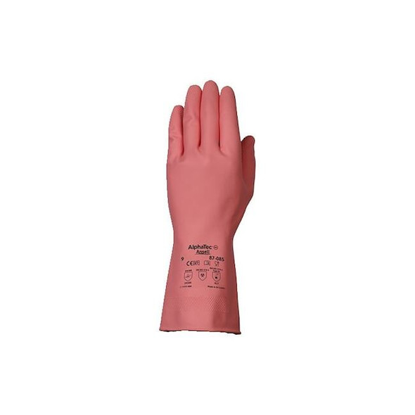 Ansell Chemical-Resistant Gloves,Beaded Cuff,PR 87-085