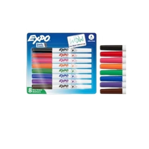 Expo Dry Erase Marker,Ultra Fine,Assorted,8/Pack 1884309A Pack of 6