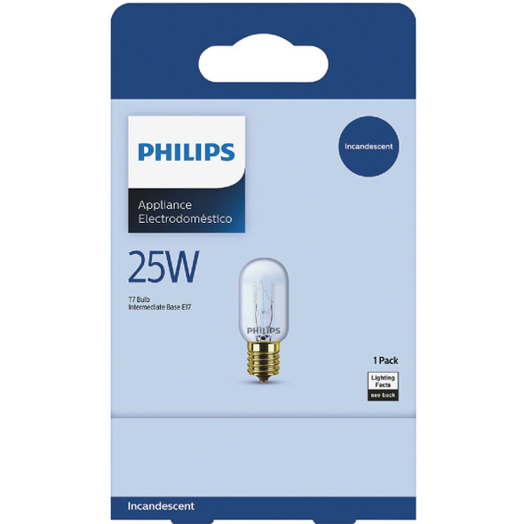 Philips 25W Clear Intermediate Base T7 Incandescent Appliance Light Bulb 569483 531898
