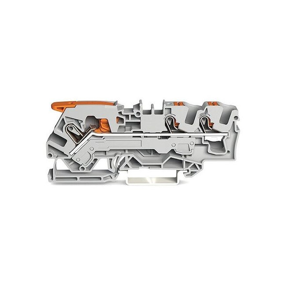Wago Terminal Block,3.57" L,1.55" W,800V,Gray 2106-5301