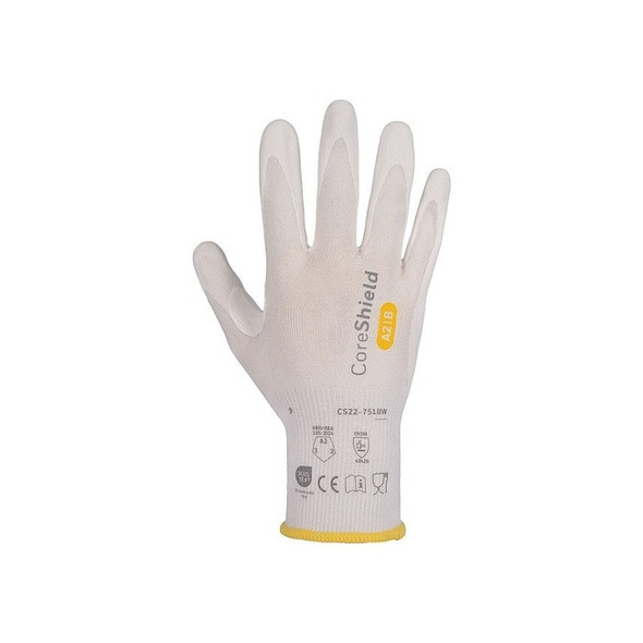 Pip Global Safety Cut Protection Gloves,White,10",PR CS22-7518W-11