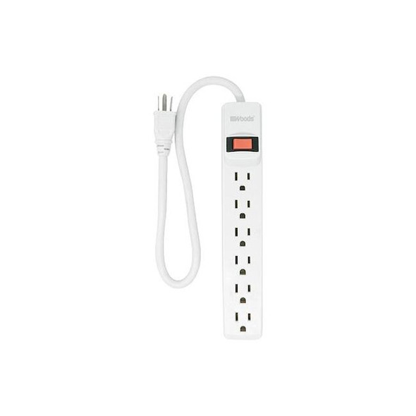 Southwire SurgeProtector,White,3-1/2in,6Outlets 41345