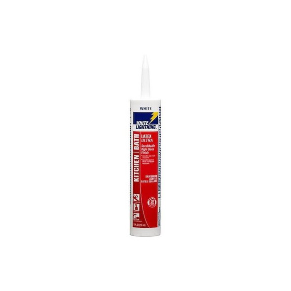 White Lightning Silicone Sealant,6 " L,8 " W,White W21000010