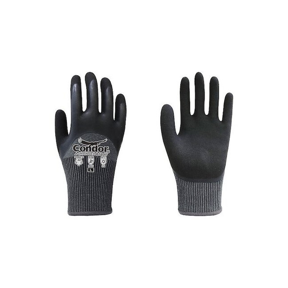Condor Coated Gloves,L,Gray,PR 879GM8
