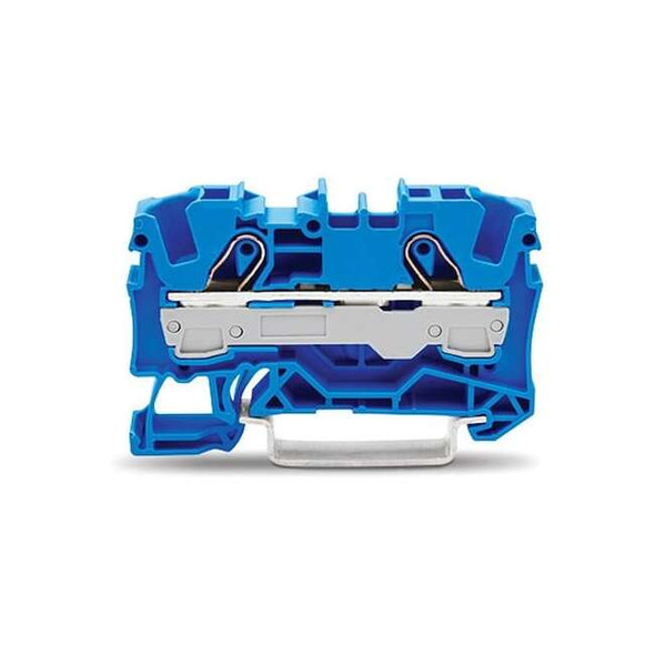 Wago Terminal Block,2.26" L,1.55" W,800V,Blue 2006-1204