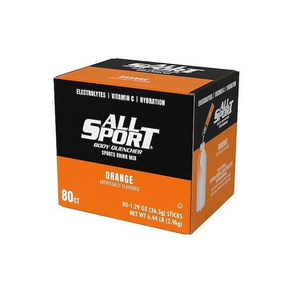 All Sport Powder Drink Mix,1.3 oz,Orange,PK80 10121240