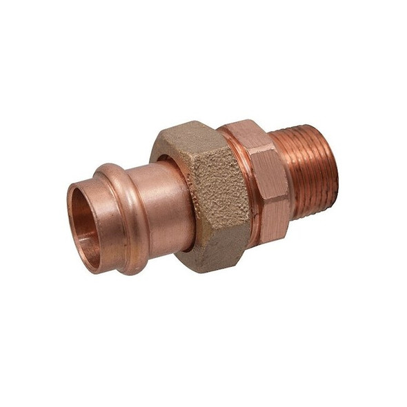 Nibco Copper,Straight,Press-fit,MNPT,1/2in 9256800PC Pack of 5