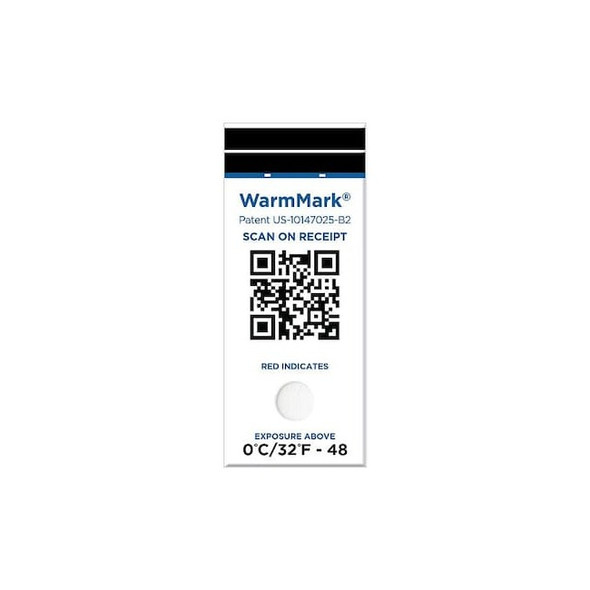 Warmmark Temperature Indicating Label,PK100 WM 0/32-SQ