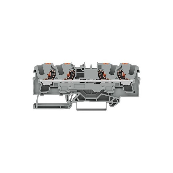 Wago Terminal Block,3.51" L,1.55" W,800V,Gray 2206-1401