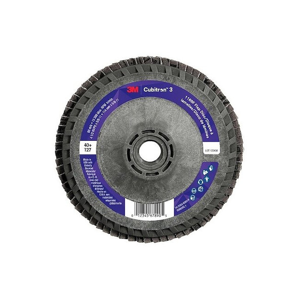 3m Cubitron Abrasive Flap Disc,Coated,Polyester 7100404324