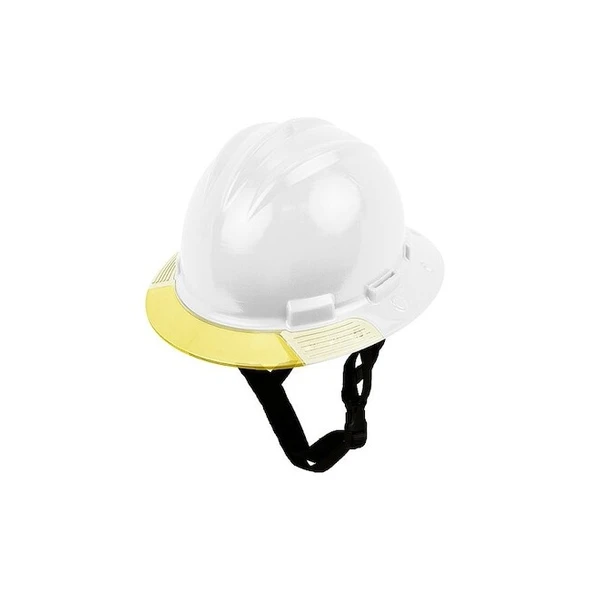 Bullard Hard Hat, Front Brim, AboveView, White AVWHBYCS