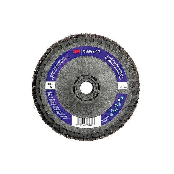 3m Cubitron Abrasive Flap Disc,Coated,Polyester,PK10 7100380300