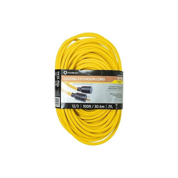 Southwire ExtensionCord,100ft,Yellow,12AWG,Round 9209SW8802