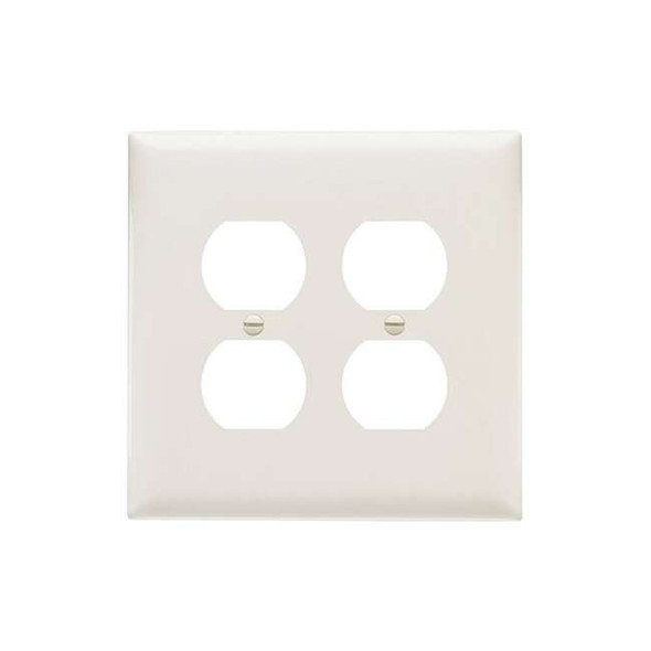 Legrand Wall Plate, Duplex Outlet, Almond, Nylon TPJ82LA