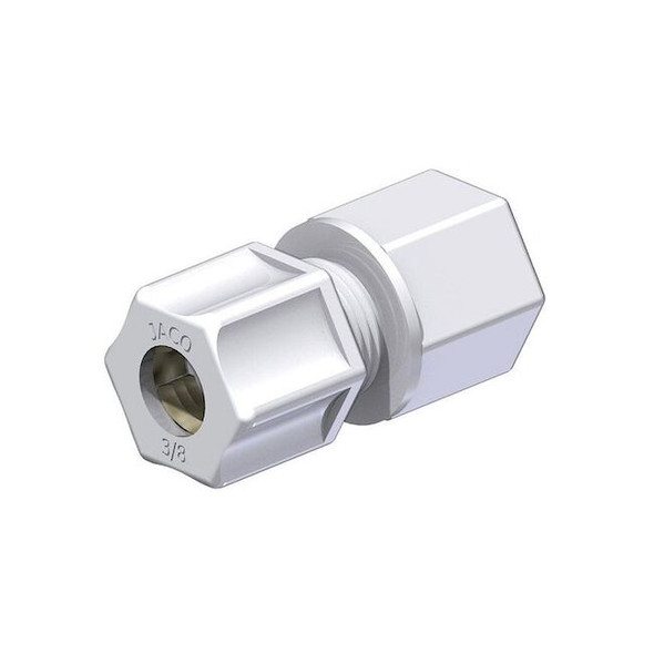 Jaco Female Compression Connector,White,PK5 25-6-6-K-PG