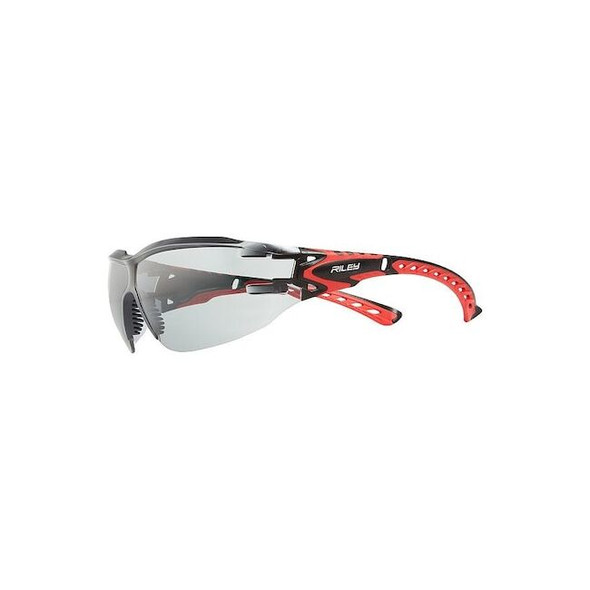 Globus Safety Glasses,Black/Red,Gray Riley Sparta (Eco) Grey