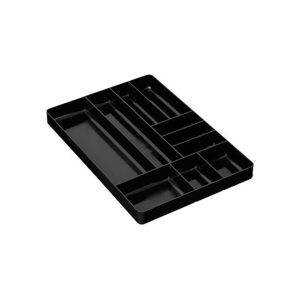 Ernst Manufacturing Drawer Tray,Black,1 1/2" H,Stackable 5011