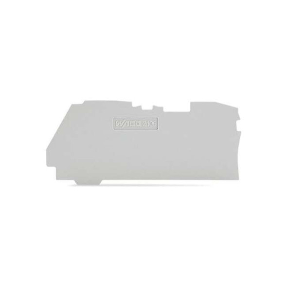 Wago Terminal Block,2.95" L,1.3" W,Gray 2106-1291