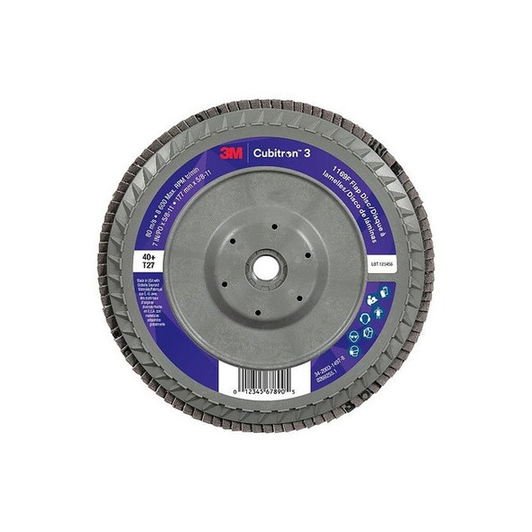 3m Cubitron Abrasive Flap Disc,Coated,Polyester,PK5 7100380485