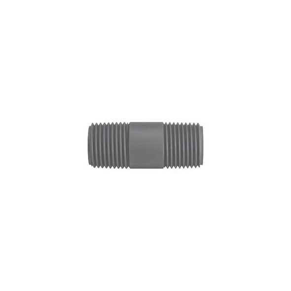 Manufacturer Varies Plastic Pipe Nipple,1 1/2 in Sz,Gray 886-025C