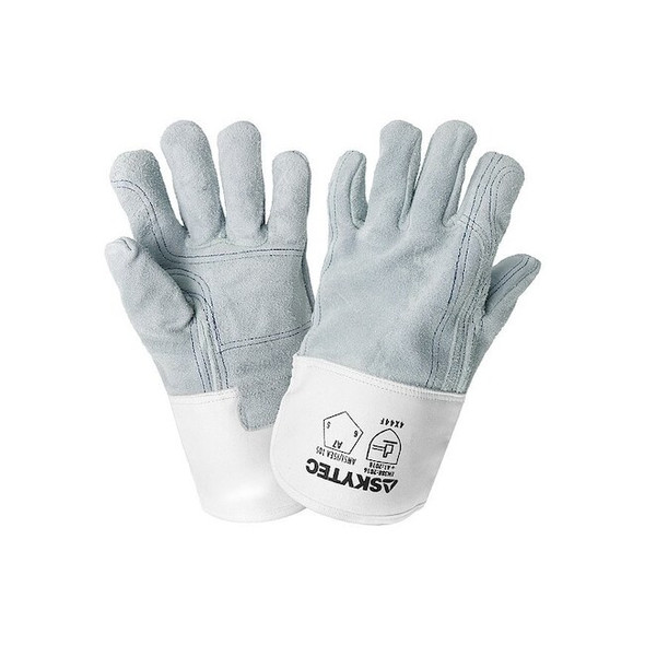 Globus Leather Cut Glove,Safety Cuff,7/S,PR Glove, Skytec Mills, 7/S, PR