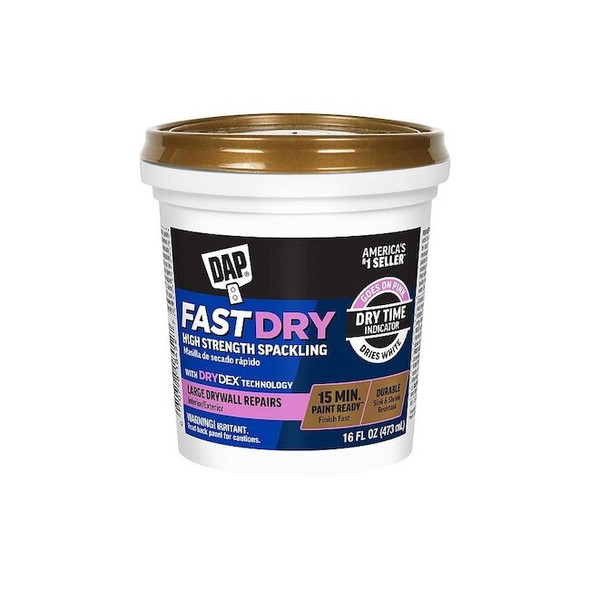 Dap Spackle, Pink to White, 16 oz, Tub 7079818450