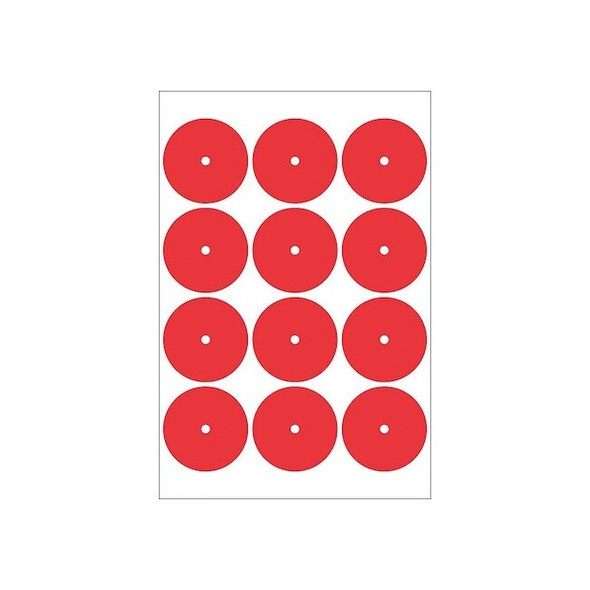 Accuform Gauge Marking Labels,Red,PK12 GML103RD