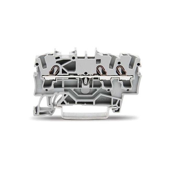 Wago Terminal Block,2.33" L,1.55" W,800V,Gray 2002-1301