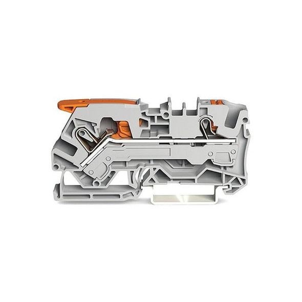 Wago Terminal Block,2.94" L,1.55" W,800V,Gray 2106-5201