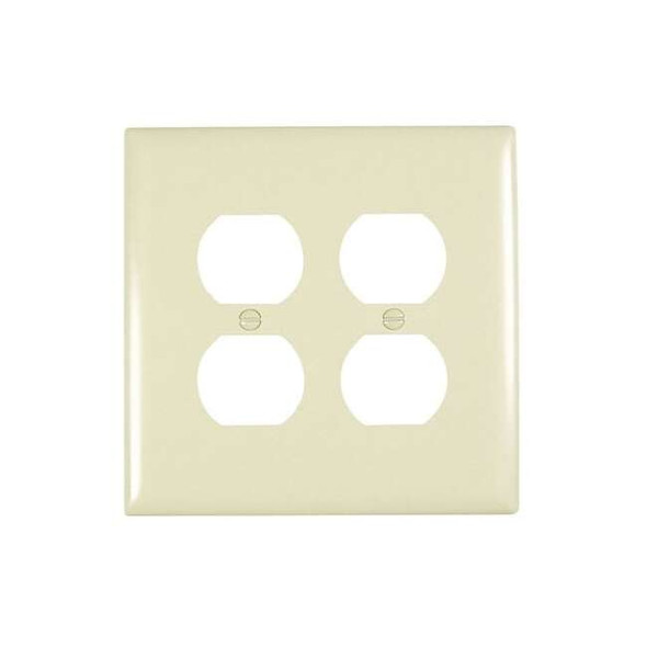 Legrand Wall Plate, Duplex Outlet, Brown, Nylon TPJ82
