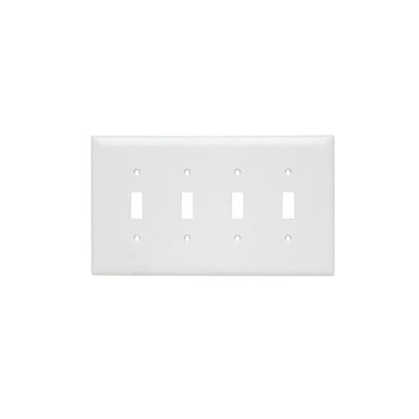 Legrand Wall Plate, Toggle, White, Nylon TPJ4W