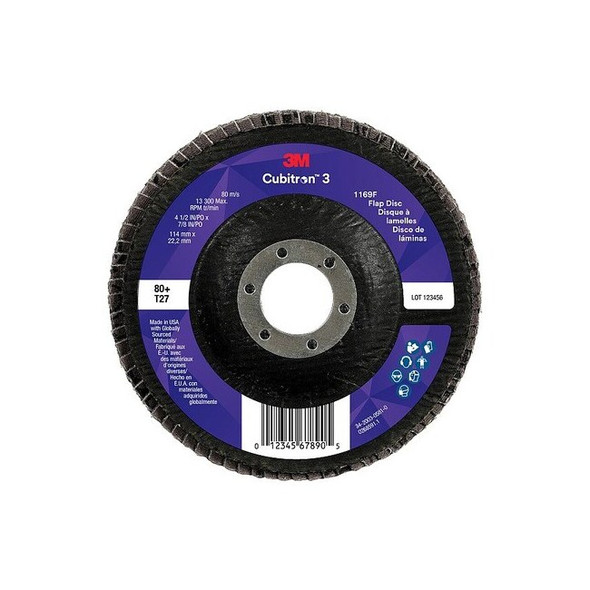 3m Cubitron Abrasive Flap Disc,Coated,Polyester,PK10 7100380218