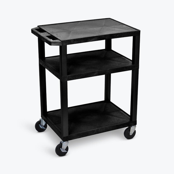 Luxor Tuffy Utility Cart - Three Shelves - Blue WT34BUS