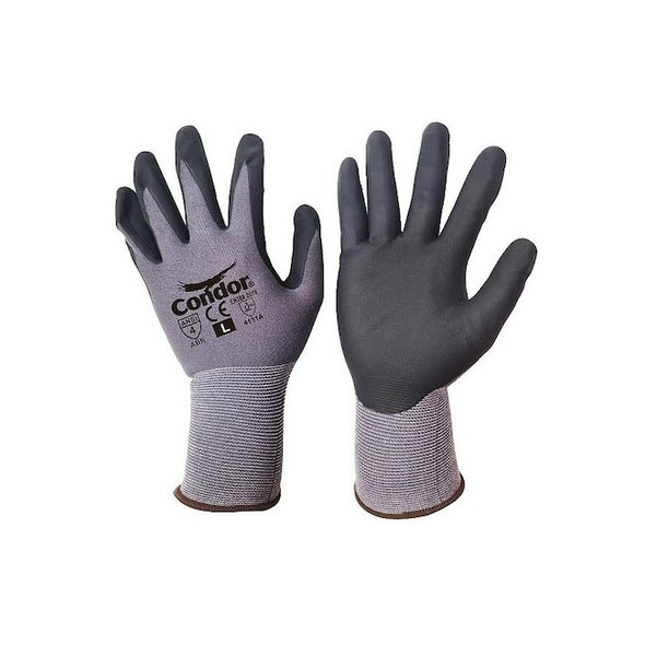 Condor Coated Gloves, Nylon, Nitrile, S, PR 880AW2