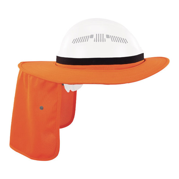 Ergodyne® Chill-Its® 6661 Universal Hard Hat Brim w/ Neck Shade, Orange, 1/Each