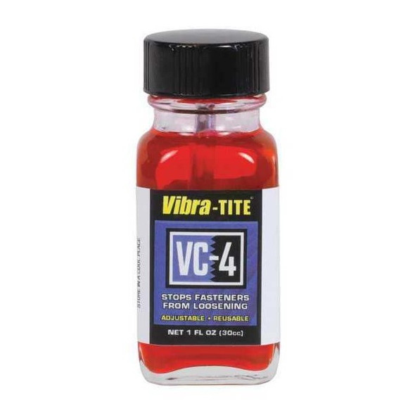 Reusable Threadlocker, VIBRA-TITE VC-4, Red, High, Liquid, 1.01 fl oz, Bottle