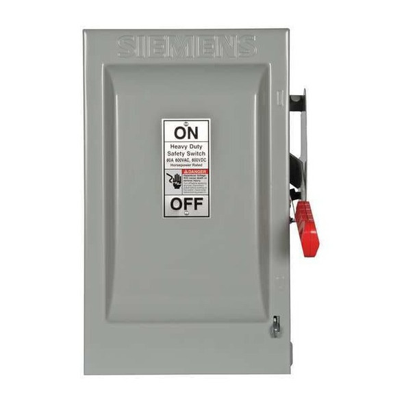 Siemens Fusible, Safety Switch, Heavy Duty, 600 V, 2PST HF262