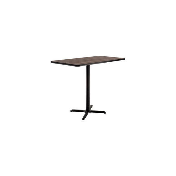 Interion Bar Height Breakroom Table 48""L x 30""W x 42""H Charcoal