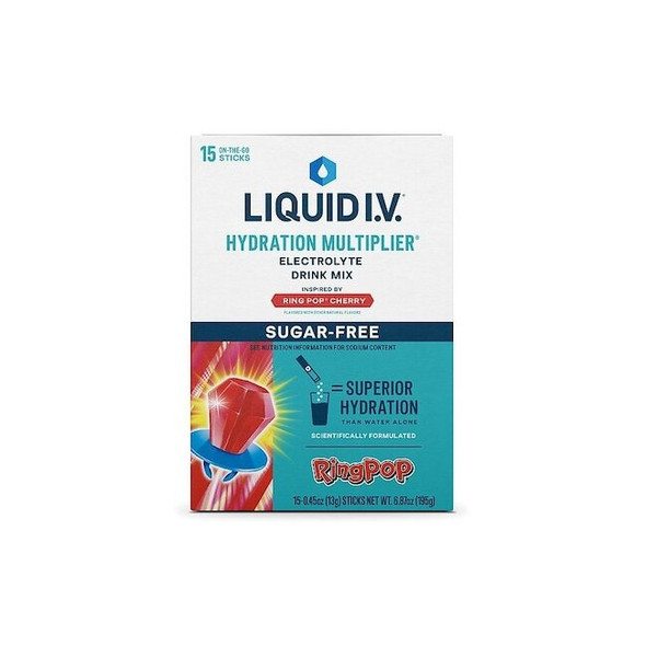 Liquid I.V. Hydration Drink Mix,Clear,13 oz,PK15 LVM-1543