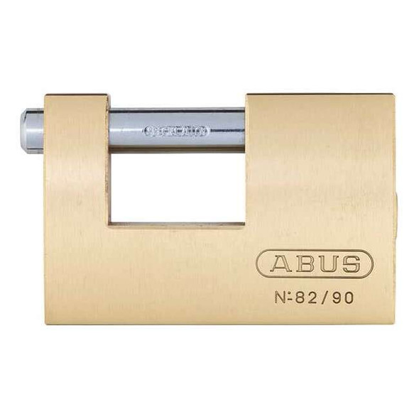 Padlock, Keyed Alike, Shutter Shackle, Brass Body, Steel Shackle, 13/16 in W