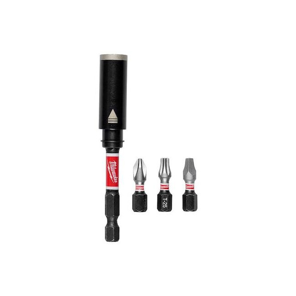 Milwaukee Tool Bit Holder,3" L,1/4" Shank Size 48-32-7905