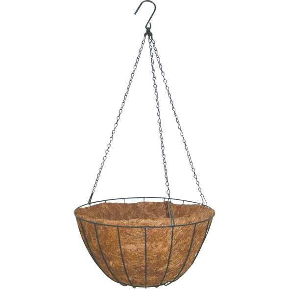 Green Thumb 14 In. Green Hanging Plant Basket 88503GT
