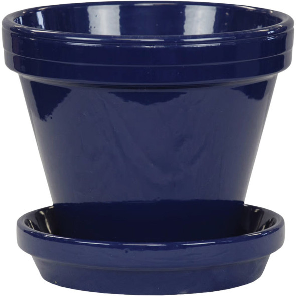 Ceramo 4.5 In. Cobalt Blue Powder-Coated Standard Pot PCSBX-4-B 716042