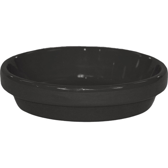 Ceramo 8 In. Black Powder-Coated Saucer PCSABX-8-BL