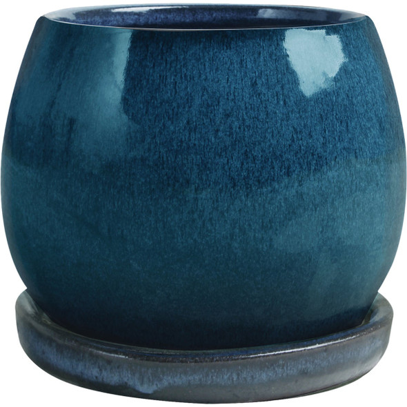 Trendspot 8 In. Aqua Blue Artisan Planter CR10975-08H
