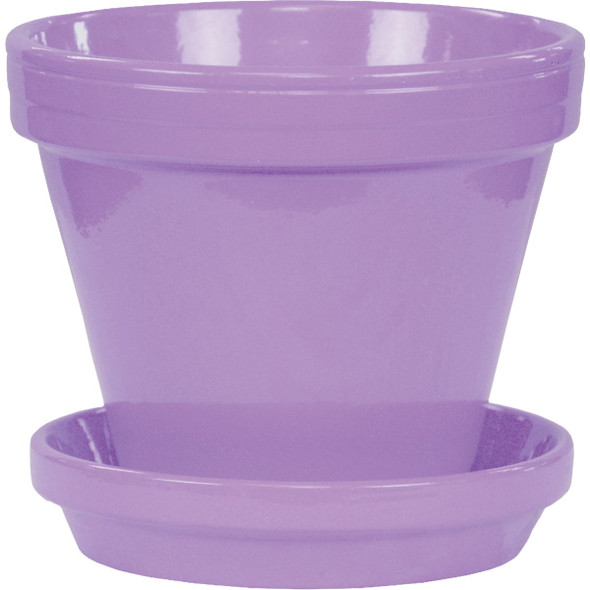 Ceramo 4.5 In. Lilac Powder-Coated Standard Pot PCSBX-4-LP 735314